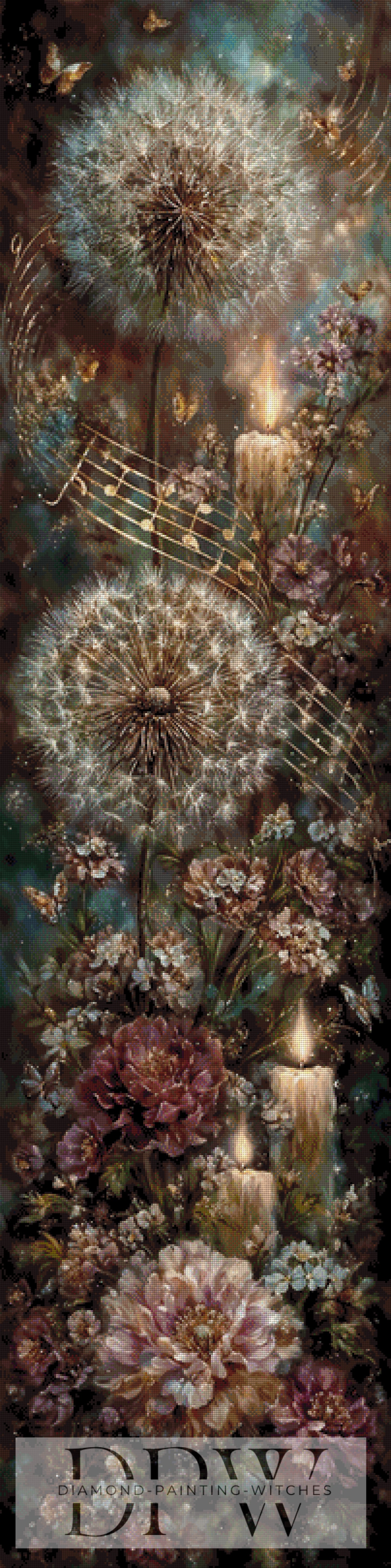 Melodie der Pusteblume by Pixxel Pics 50x200cm mit 160 Farben DPW-1859