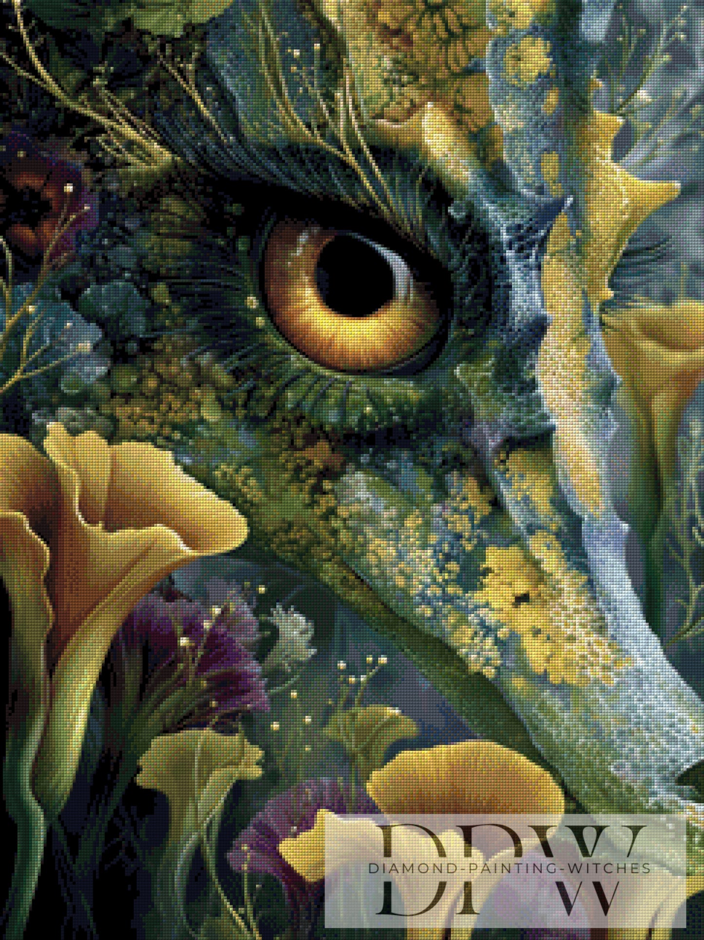 Yellow Eye by QN 60x80cm mit 160 Farben DPW-1878