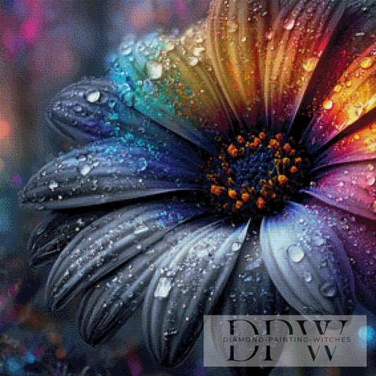 Zaubergerbera by Elly_A.I 70x70cm mit 340 Farben DPW-1906