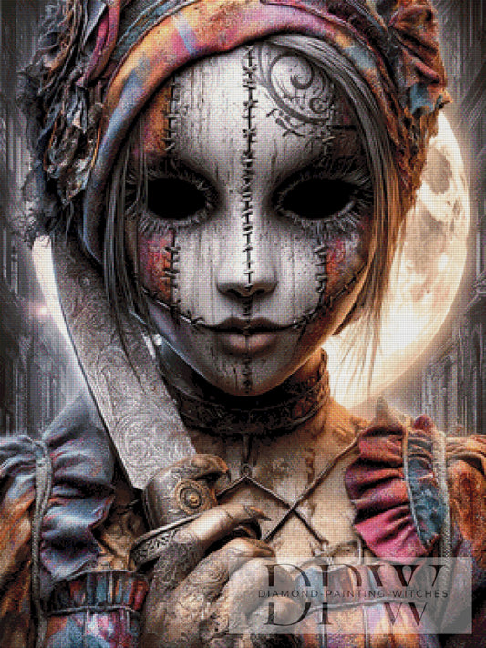 Alptraum bei Vollmond by Elly_A.I 75x100cm mit 210 Farben DPW-1908