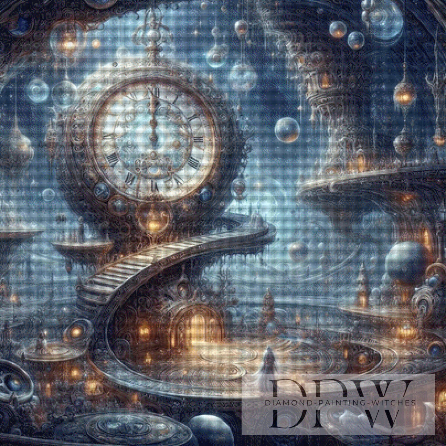 Durch Raum und Zeit by QN 100x100cm mit 160 Farben DPW-1911
