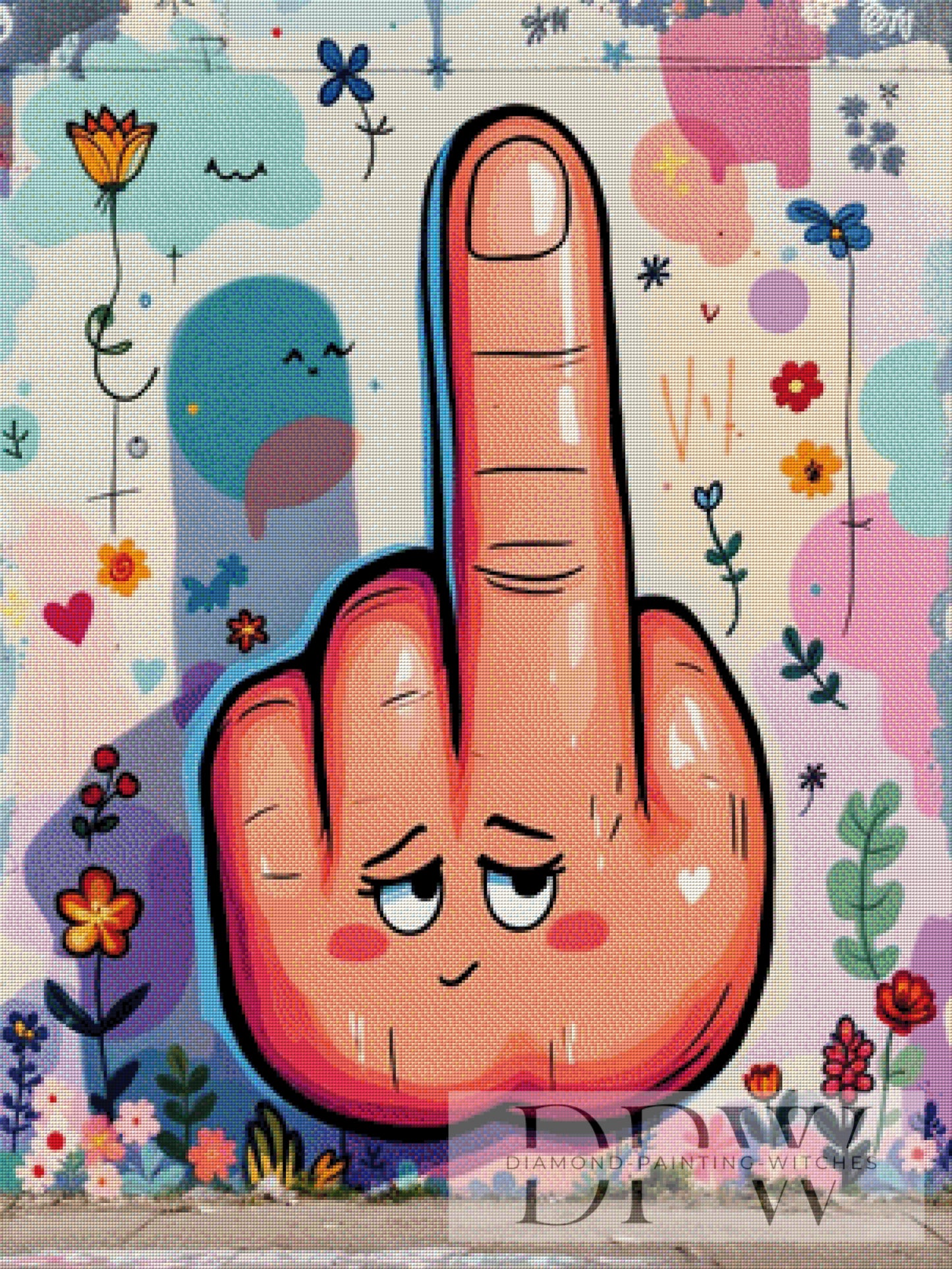 Fuck you by QN 75x100cm mit 350 Farben DPW_1917