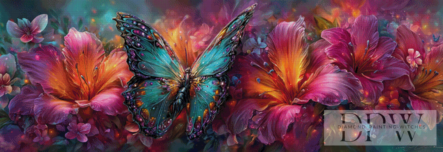 Farfalla di Fiori by Artifey 160x55cm mit 330 Farben DPW-1927