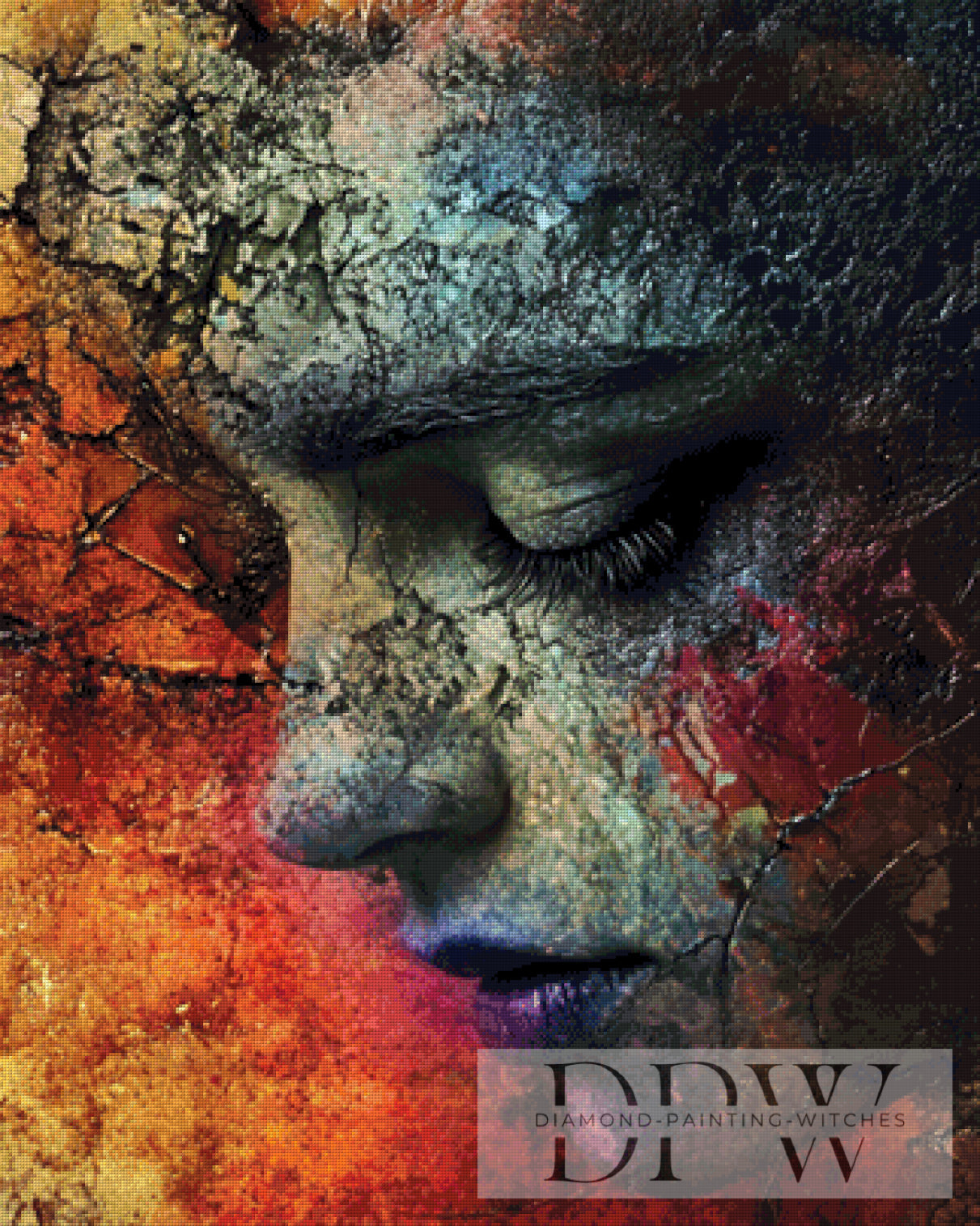Broken by Moonlight, 80x100cm mit 220 Farben DPW-1940