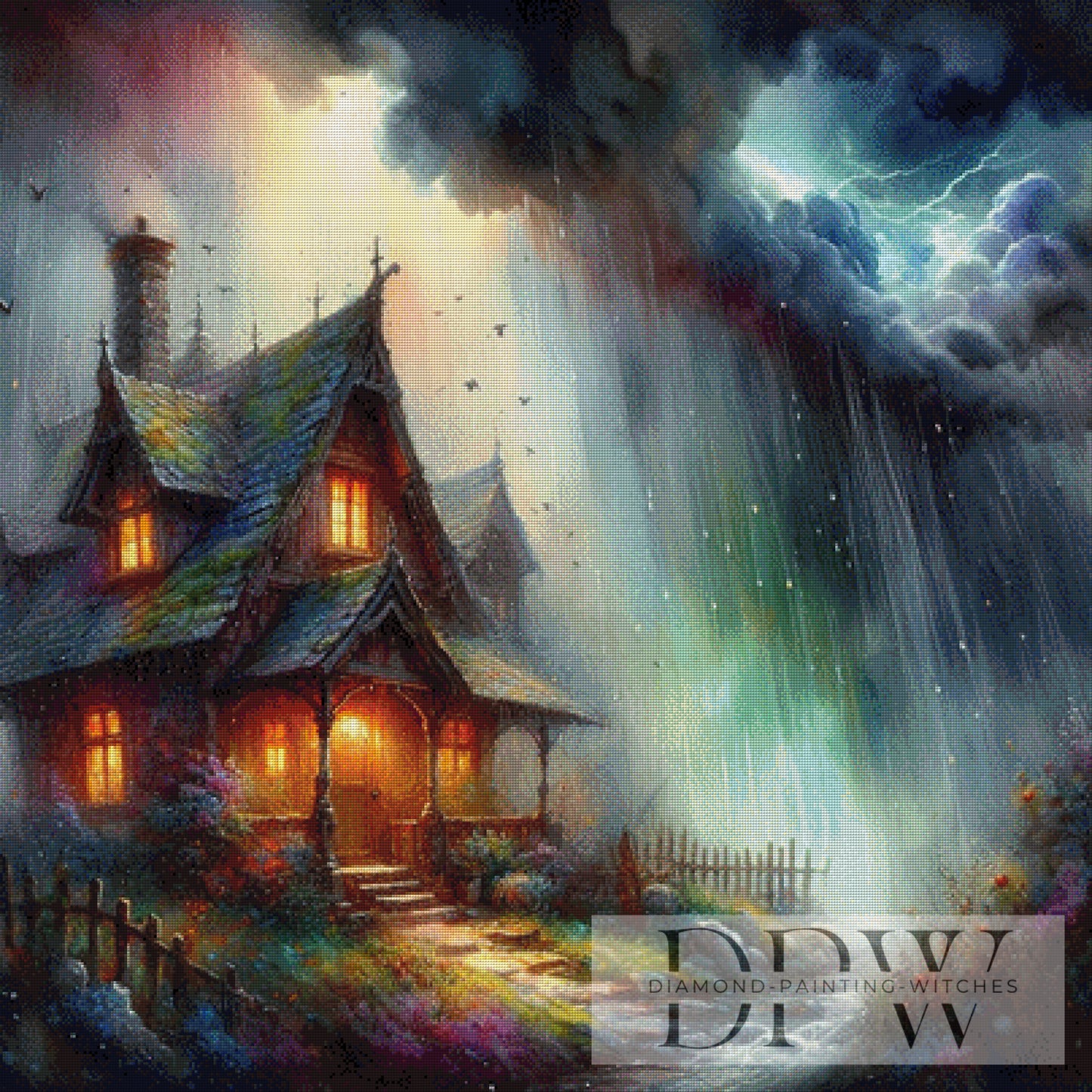 Unwetter by QN 100x100cm mit 280 Farben DPW-1949