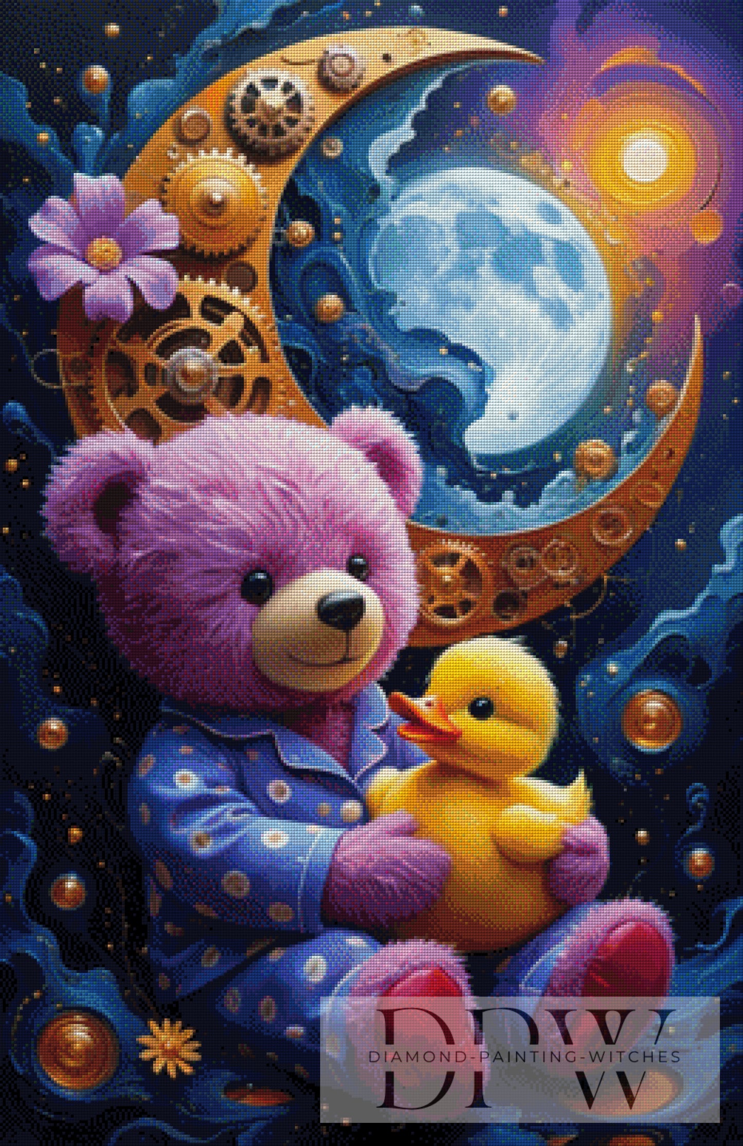 Steampunk Teddy by CreatiVart, 65x100cm mit 280 Farben DPW-1977