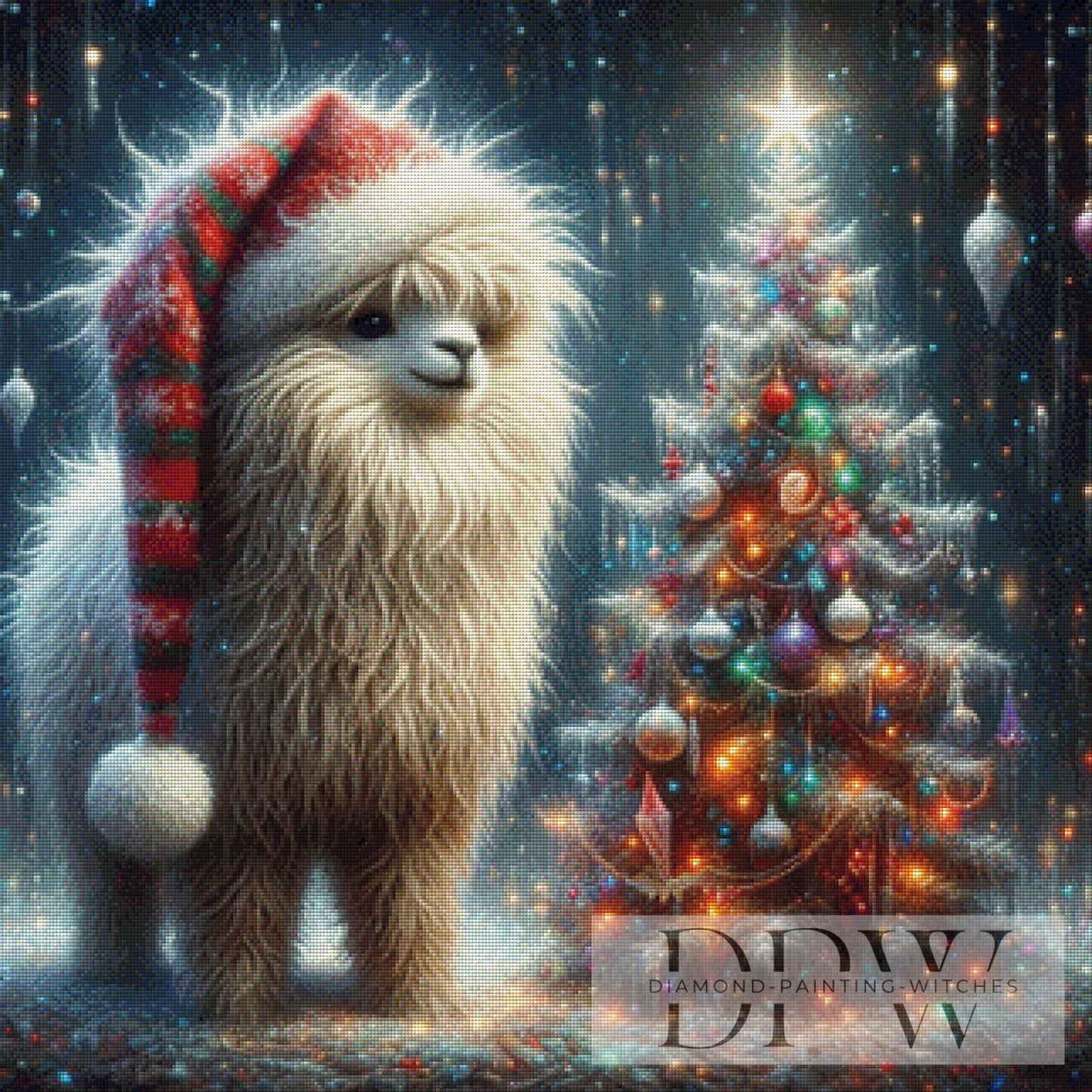 Weihnachtsalpaka by CreatiVart, 80x80cm mit 270 Farben DPW-1980