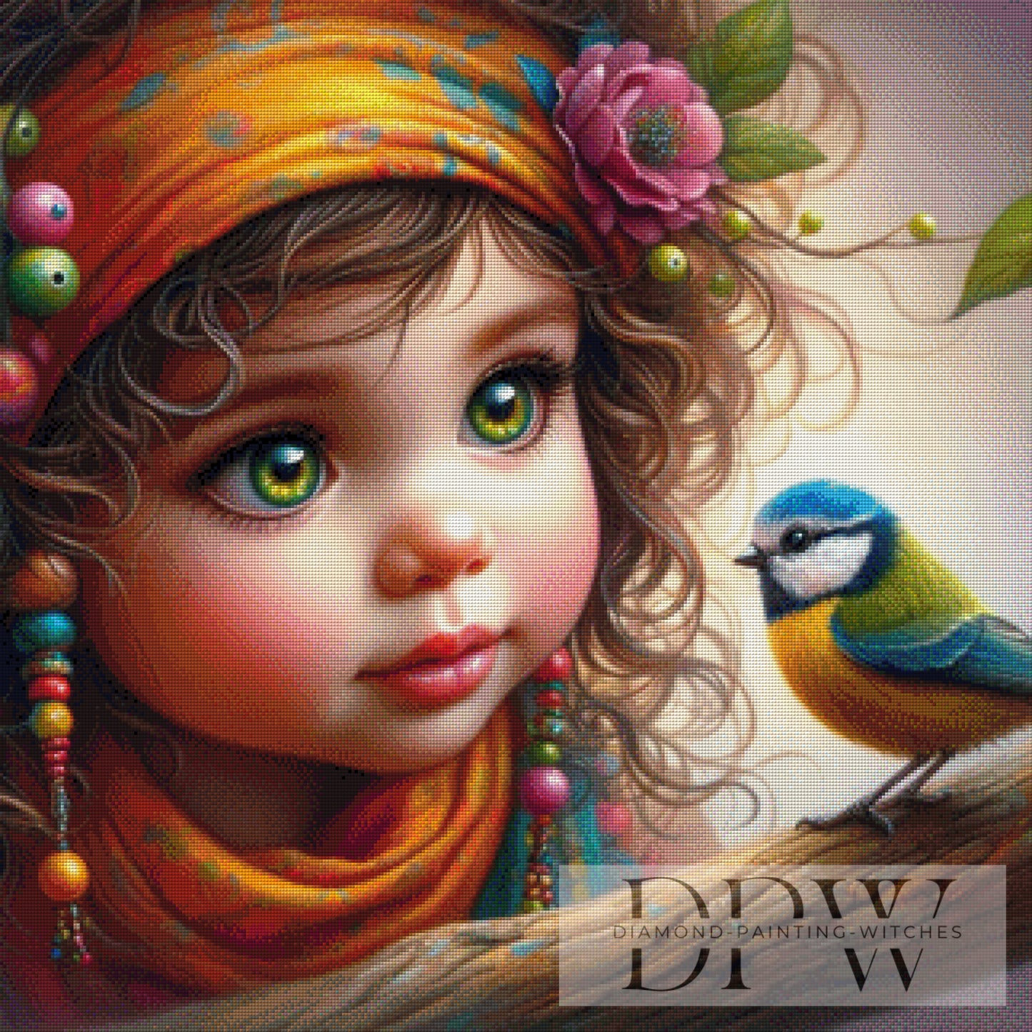 Vogelkunde by CreatiVart, 80x80cm mit 340 Farben DPW-2015