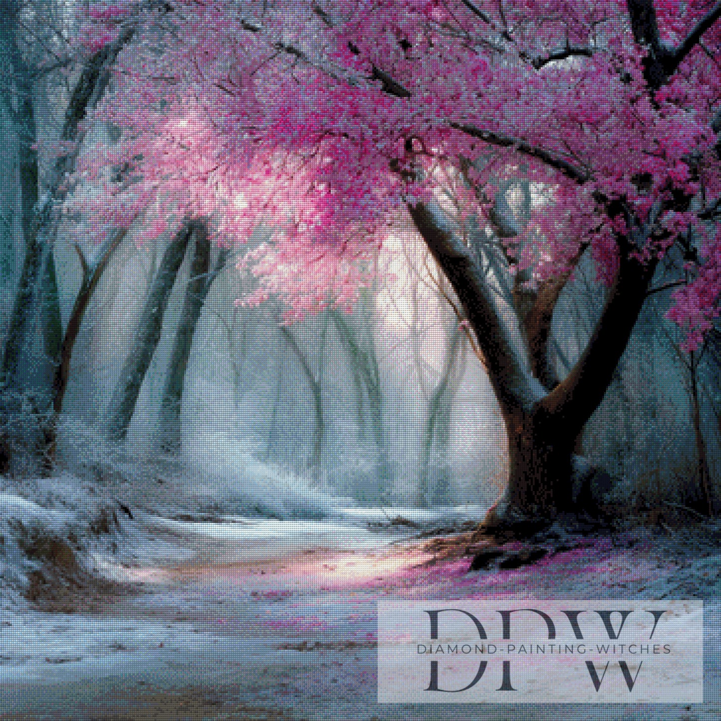 Winterblüte by Elly_A.I 90x90cm mit 170 Farben DPW-2032