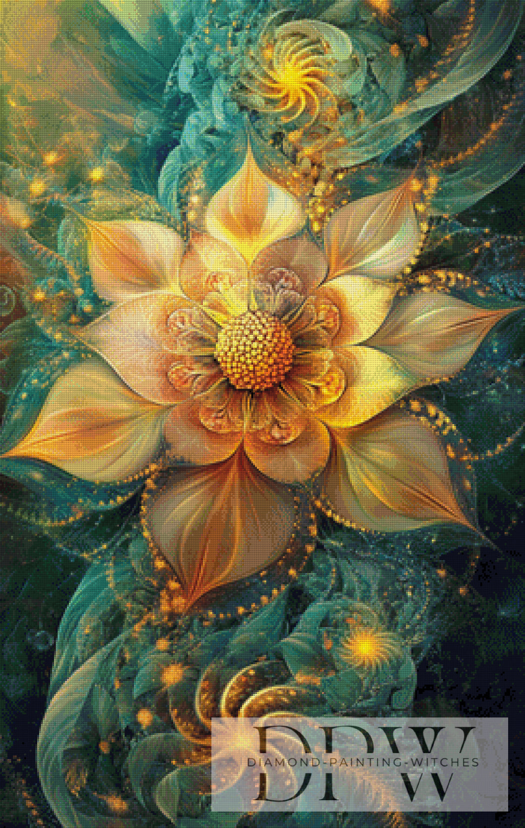 Blüte by Moonlight, 70x110cm mit 190 Farben DPW-2082
