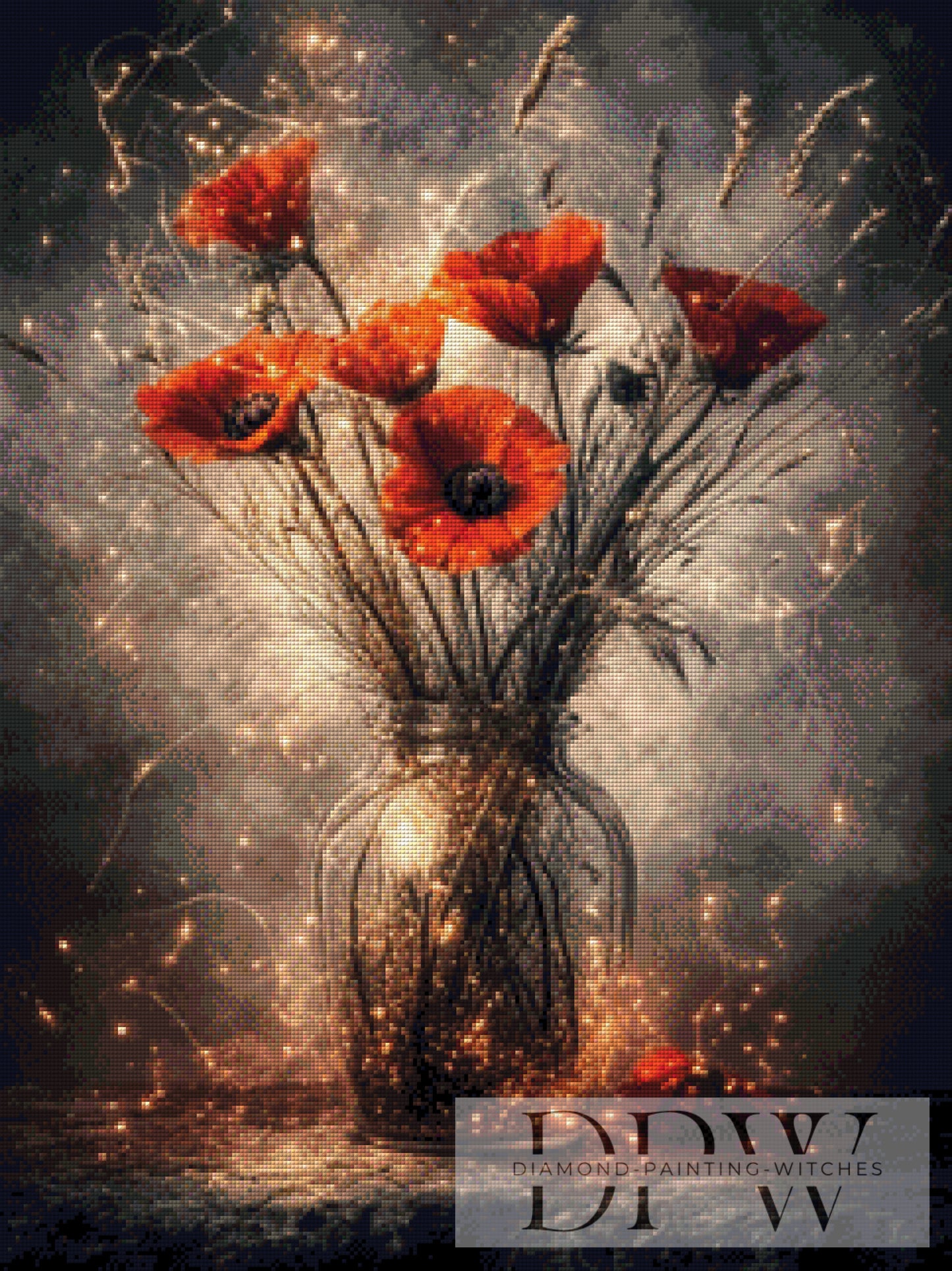 Mohnblüten by theA.art 60x80cm mit 130 Farben DPW-2092