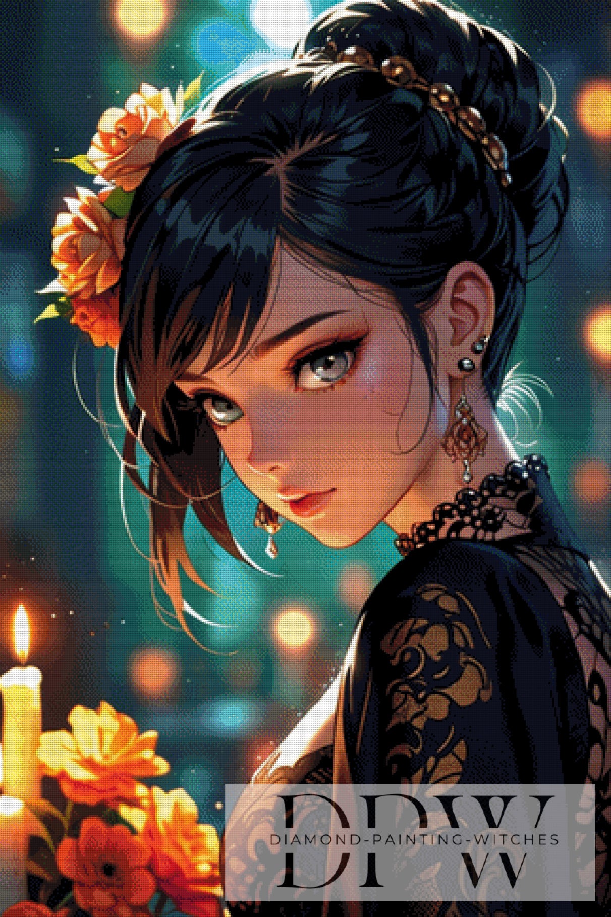 Candlelight by Casalla Vendetta, 80x120cm mit 260 Farben DPW-2096