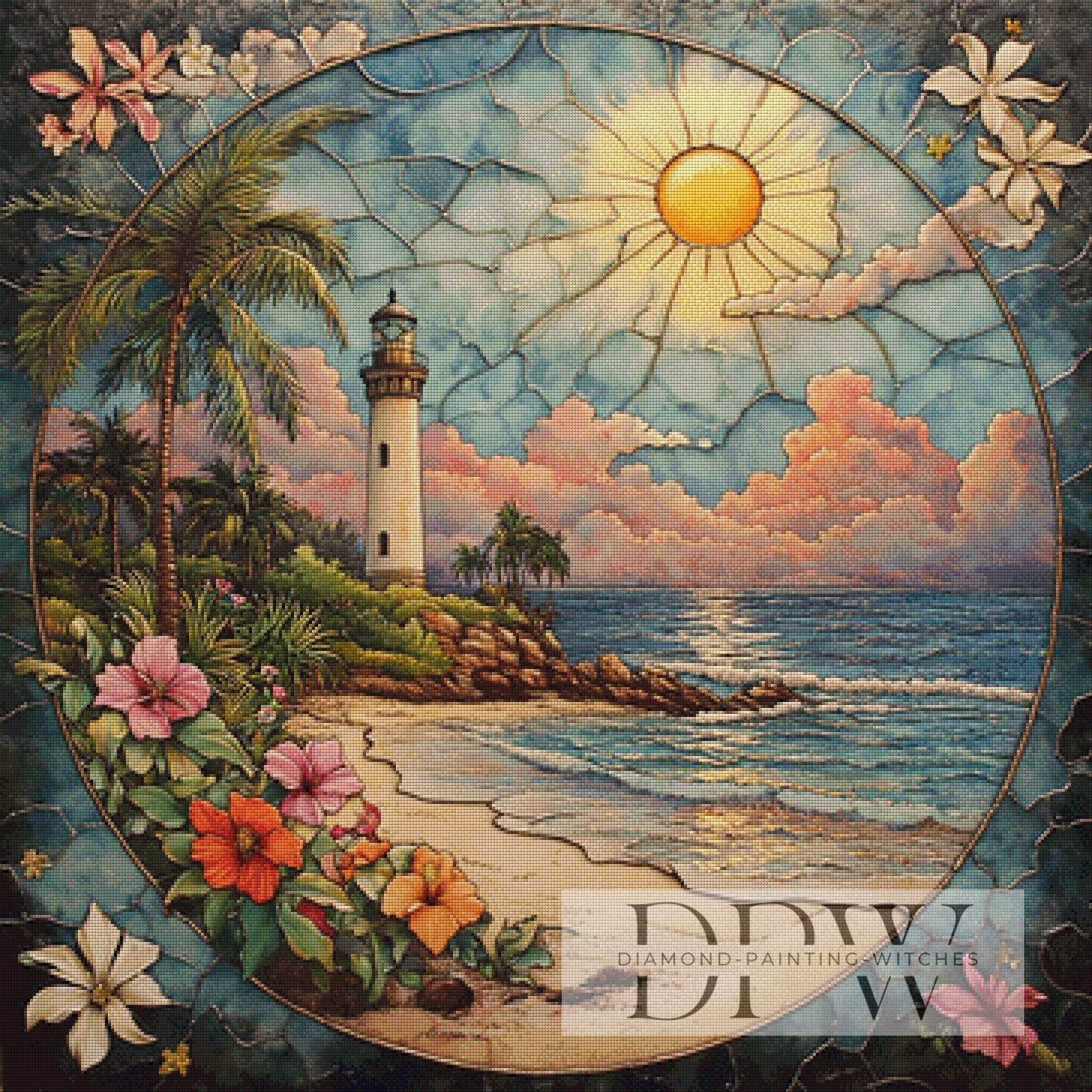 Leuchtturm by Lisa Morgan 90x90cm mit 220 Farben DPW-2141