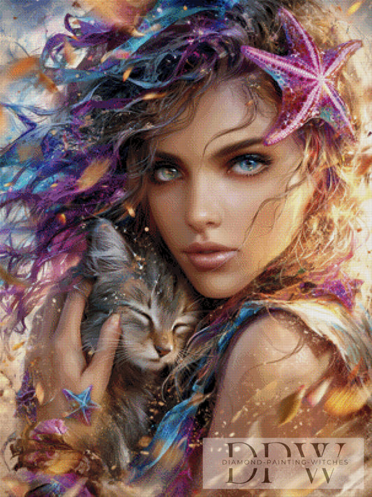 Am Strand by Sweet_Loco_AI 75x100cm mit 270 Farben DPW-2160