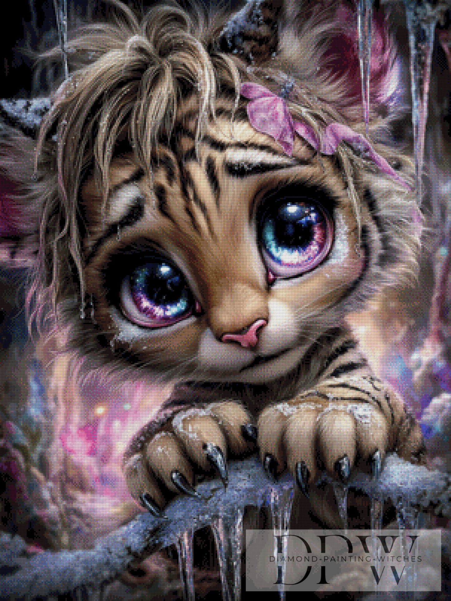 Tigermädchen by Sweet_Loco_AI 75x100cm mit 190 Farben DPW-2165