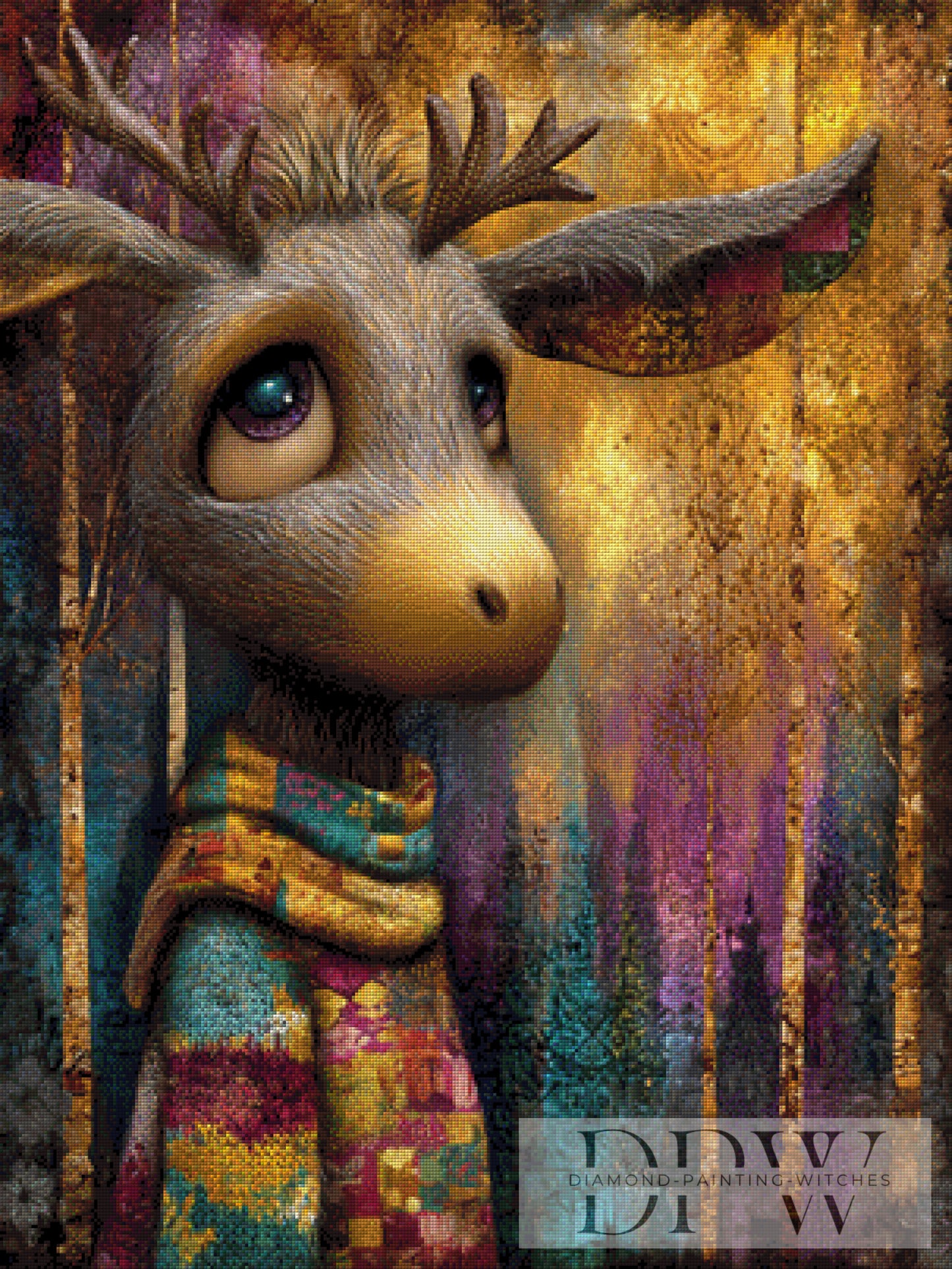 Ewald der Elch by Elly_A.I. 75x100cm mit 240 Farben DPW-2179