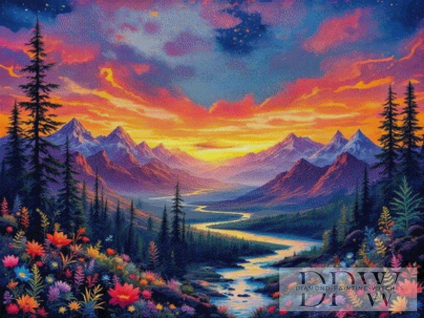 Bergfrieden by QN 100x75cm mit 310 Farben DPW-2204