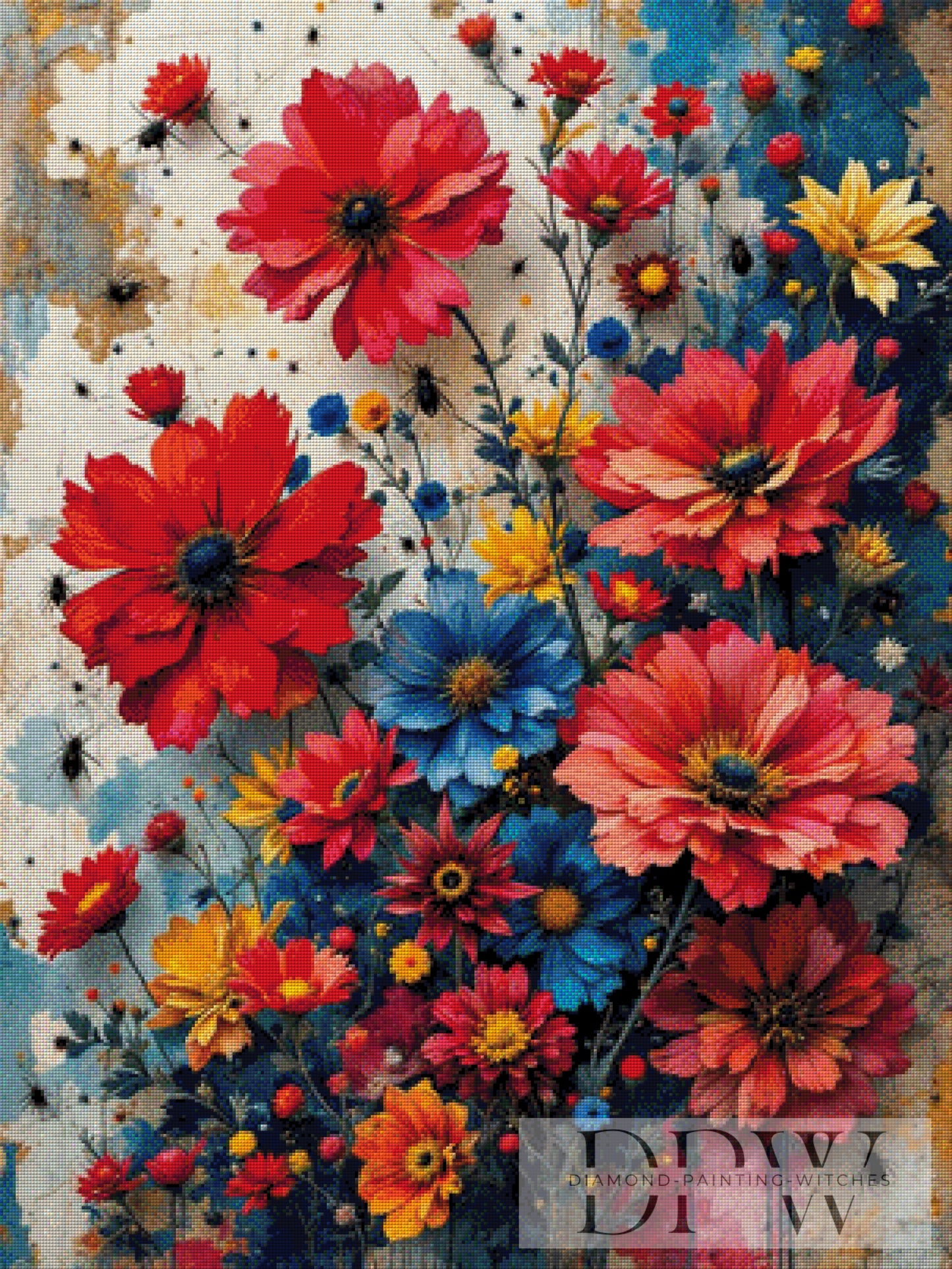 Blumenpower by QN 75x100cm mit 325 Farben DPW-2210