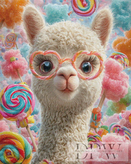 Zuckerwatte Alpaka by Catill 70x90cm mit 370 Farben DPW-2238