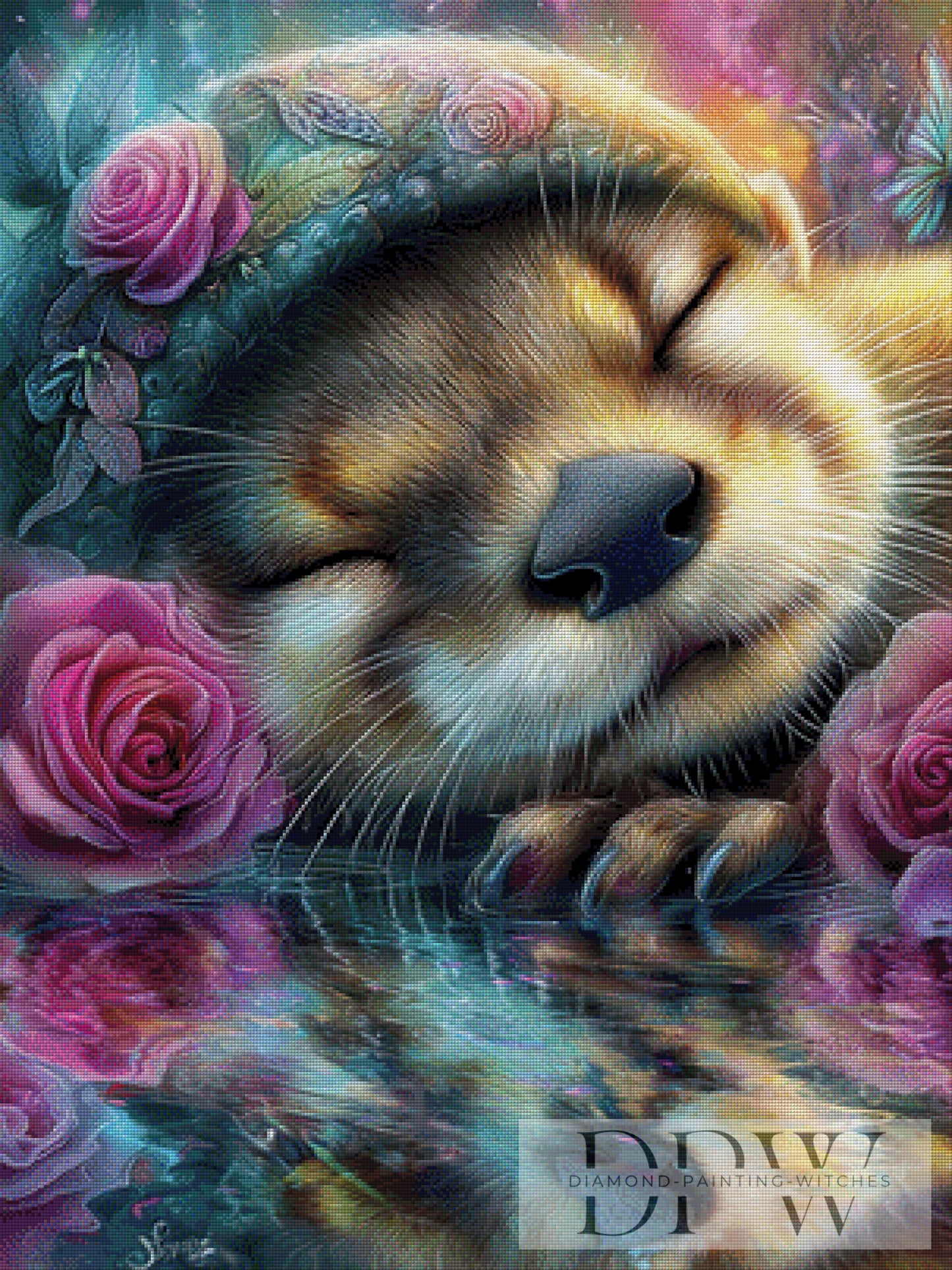 Müdes Otterlein by Elly_A.I. 75x100cm mit 290 Farben DPW-2250