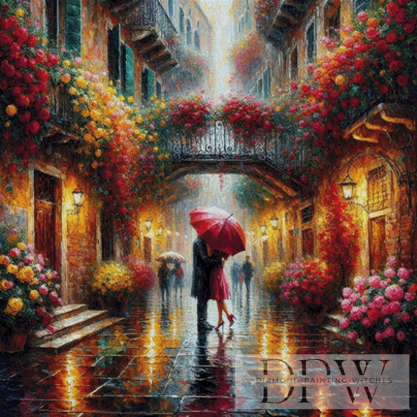 Love in the Rain by CreatiVart 100x100cm mit 320 Farben DPW-2269