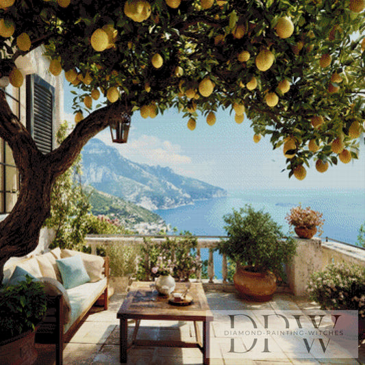 Zitronenbaum by Luna 90x90cm mit 200 Farben DPW-2285