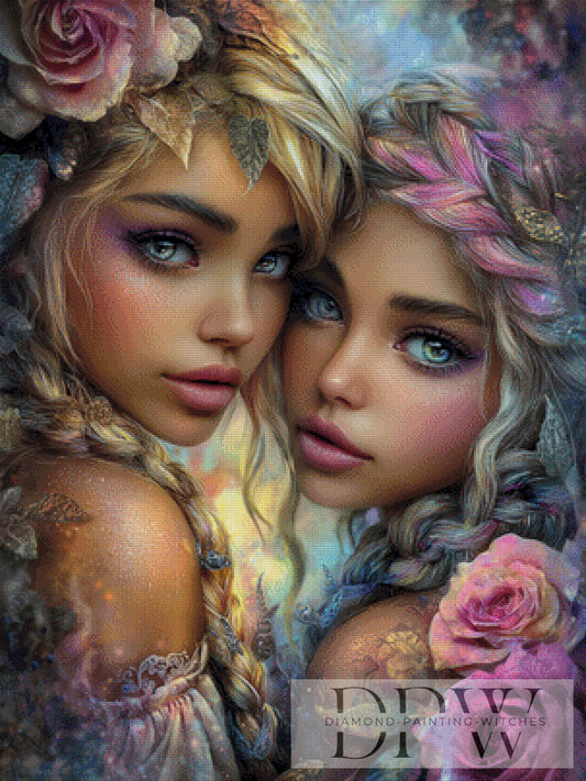 Zwillinge by Elly_A.I  75x100cm mit 240 Farben DPW-2306