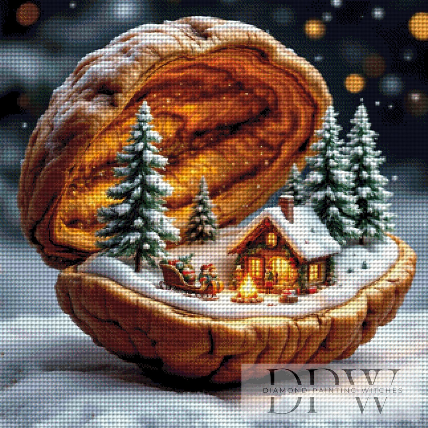 Weihnachtswelt by QN 80x80cm mit 220 Farben DPW-2311