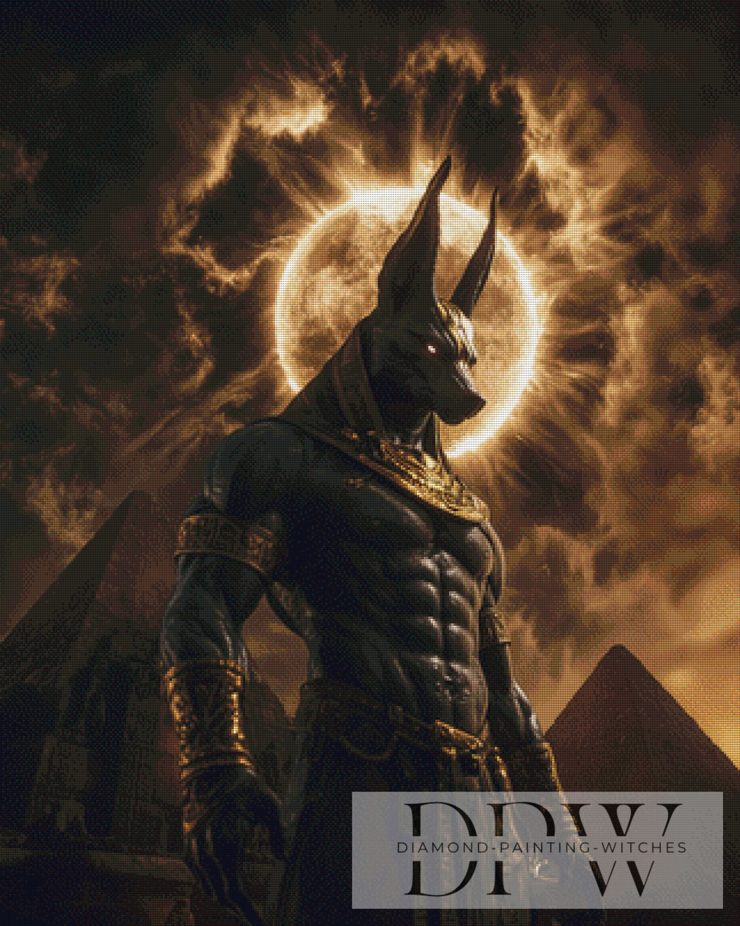 Dark Anubis by Pixxel Pics 80x100cm mit 90 Farben DPW-2319