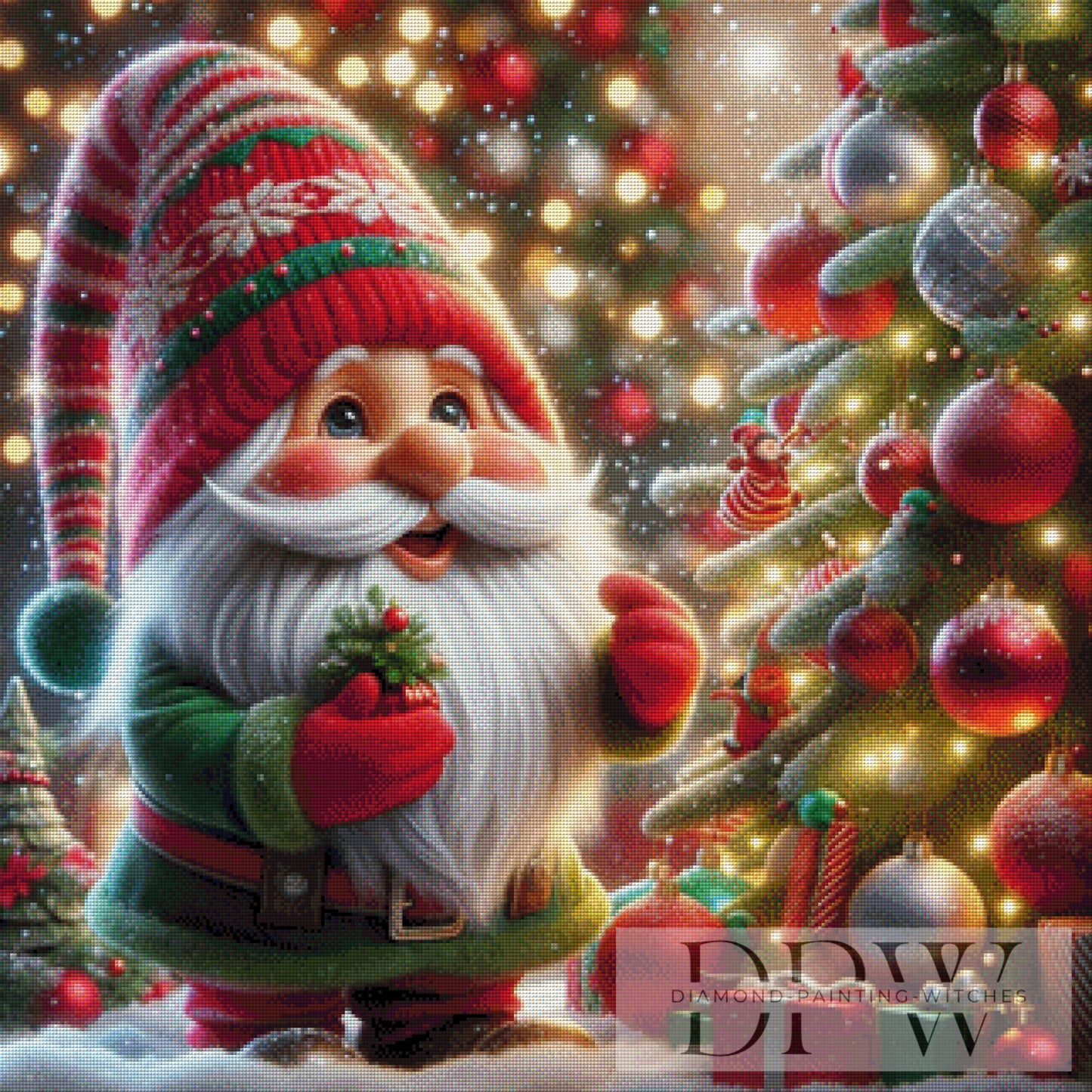 Weihnachtsmann by DIYnamite 80x80cm mit 330 Farben DPW-2319