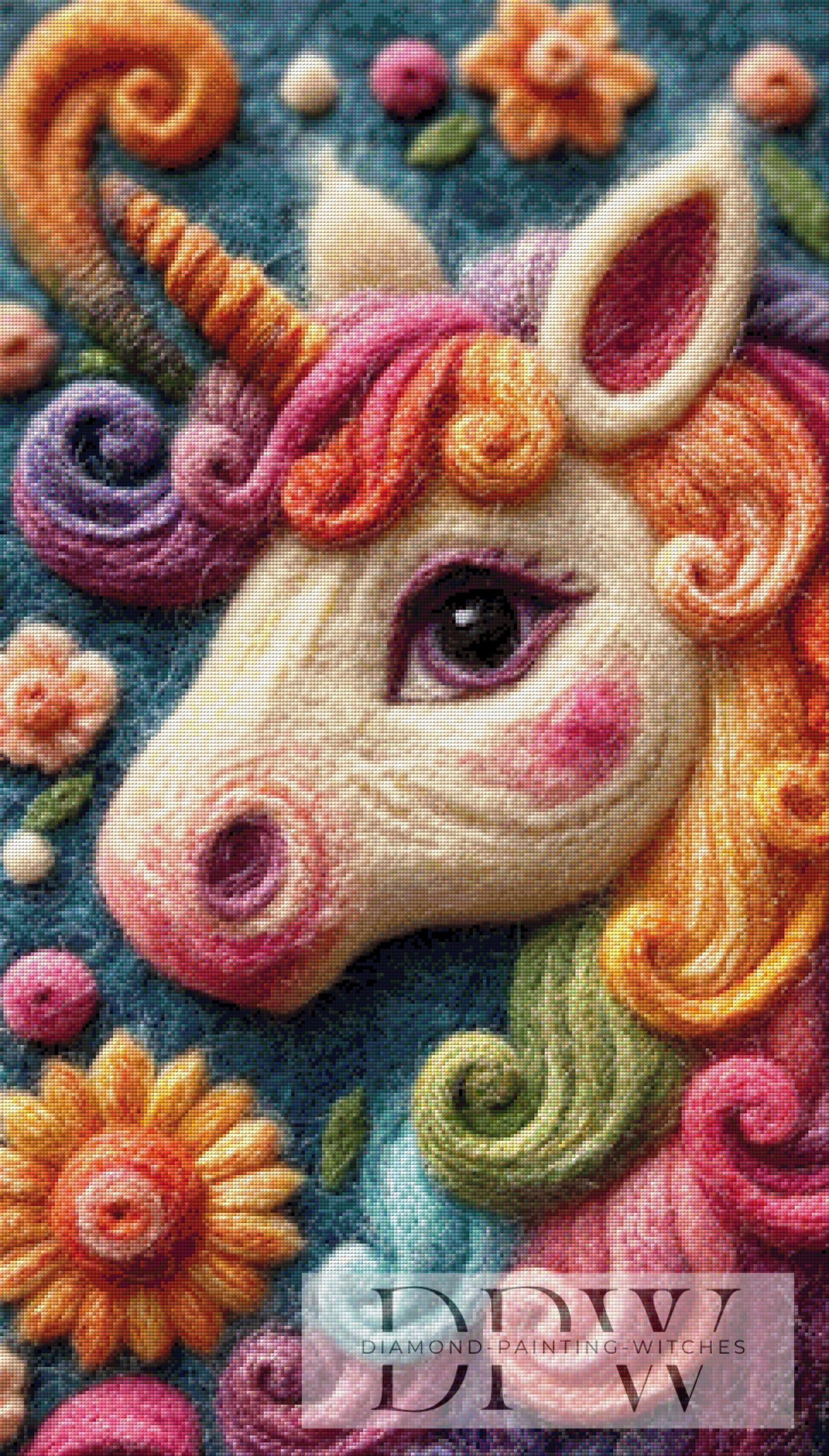 Wollhörnchen by Elly_A.I 60x105cm mit 330 Farben DPW-2329