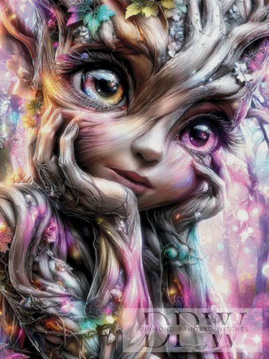 Baumfrau by Elly_A.I  75x100cm mit 290 Farben DPW-2372