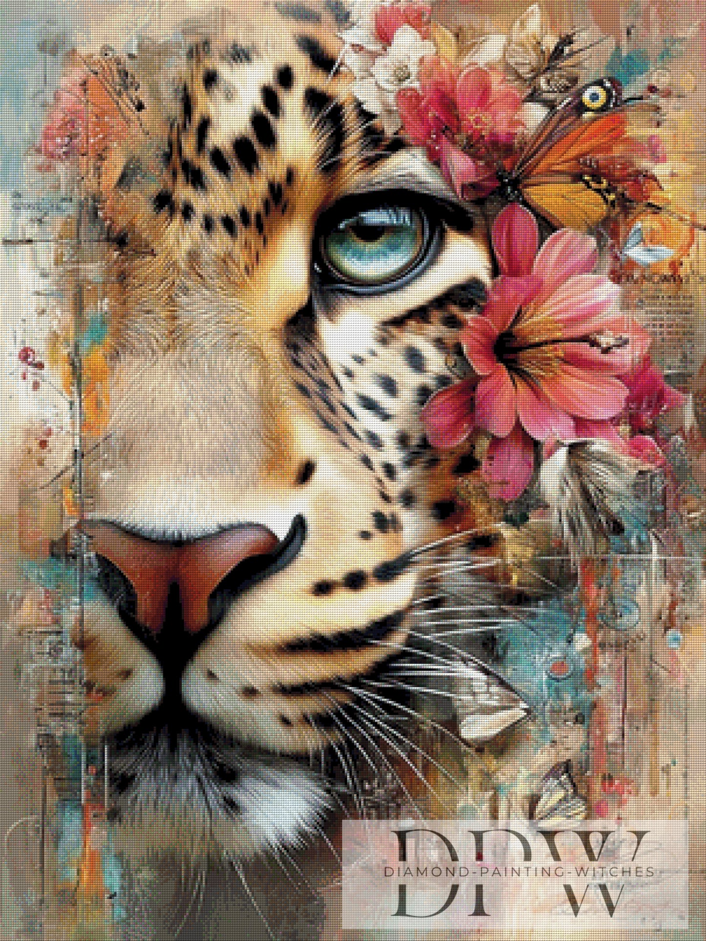 Zwischen Blick und Blüte by CleoDora 75x100cm mit 260 Farben DPW-2389