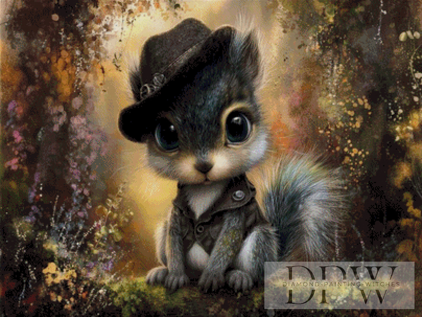 Rene das Eichhörnchen by Elly_A.I 100x75cm mit 165 Farben
