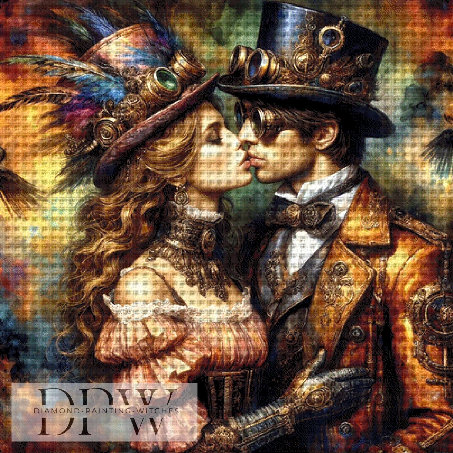 Romantic Love by CreatiVart ,100x100cm mit 230 Farben DPW-239