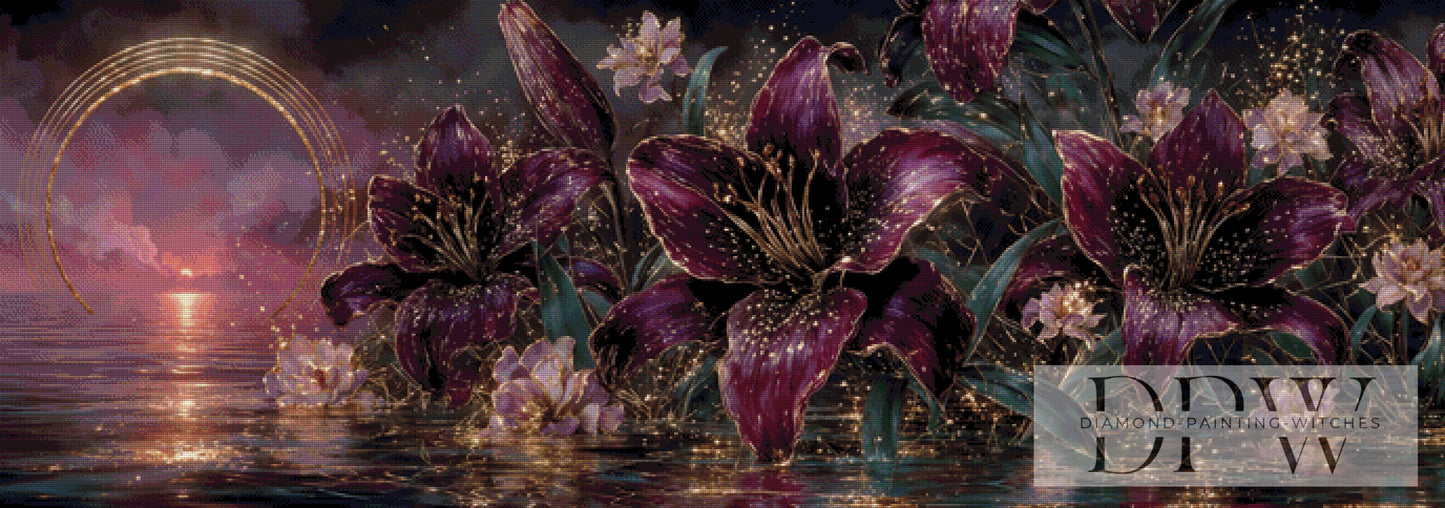 Lily Circle by Pixxel Pics 170x60cm mit 140 Farben DPW-2433