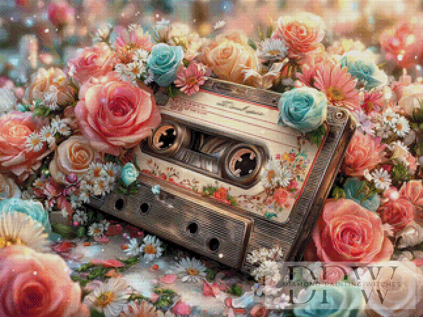 Blumenkassette by Lisa Morgan 80x60cm mit 300 Farben DPW-2438