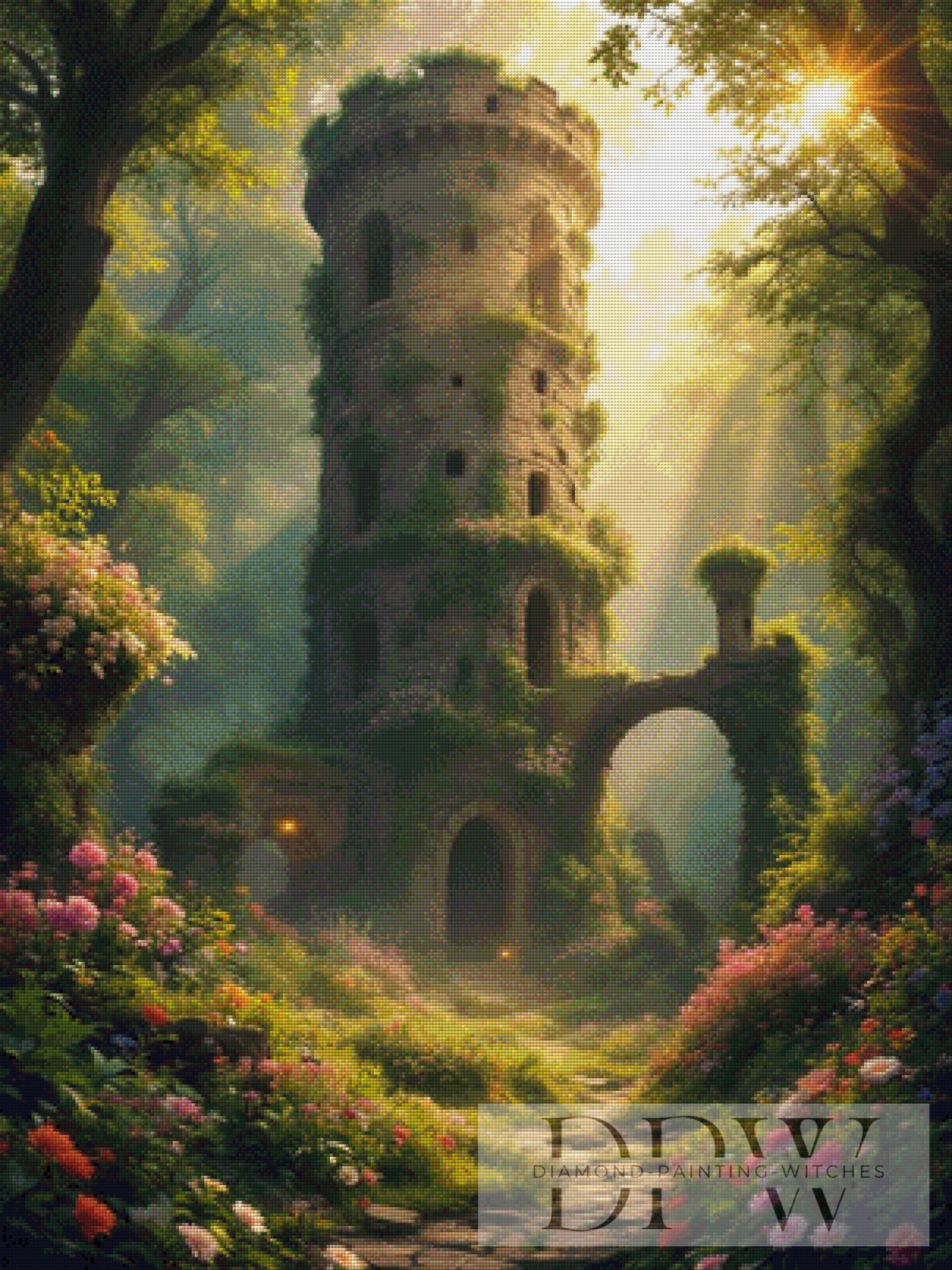 Lost Burg by QN, 75x100cm mit 195 Farben DPW-2452