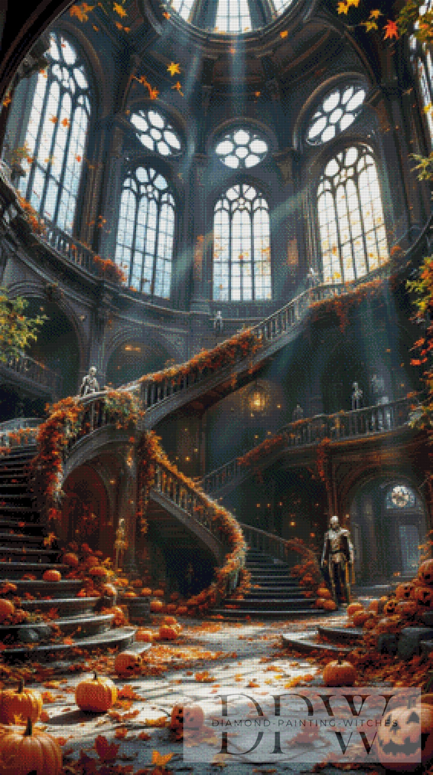 Halloween Hall by QN, 70x125cm mit 230 Farben DPW-2467