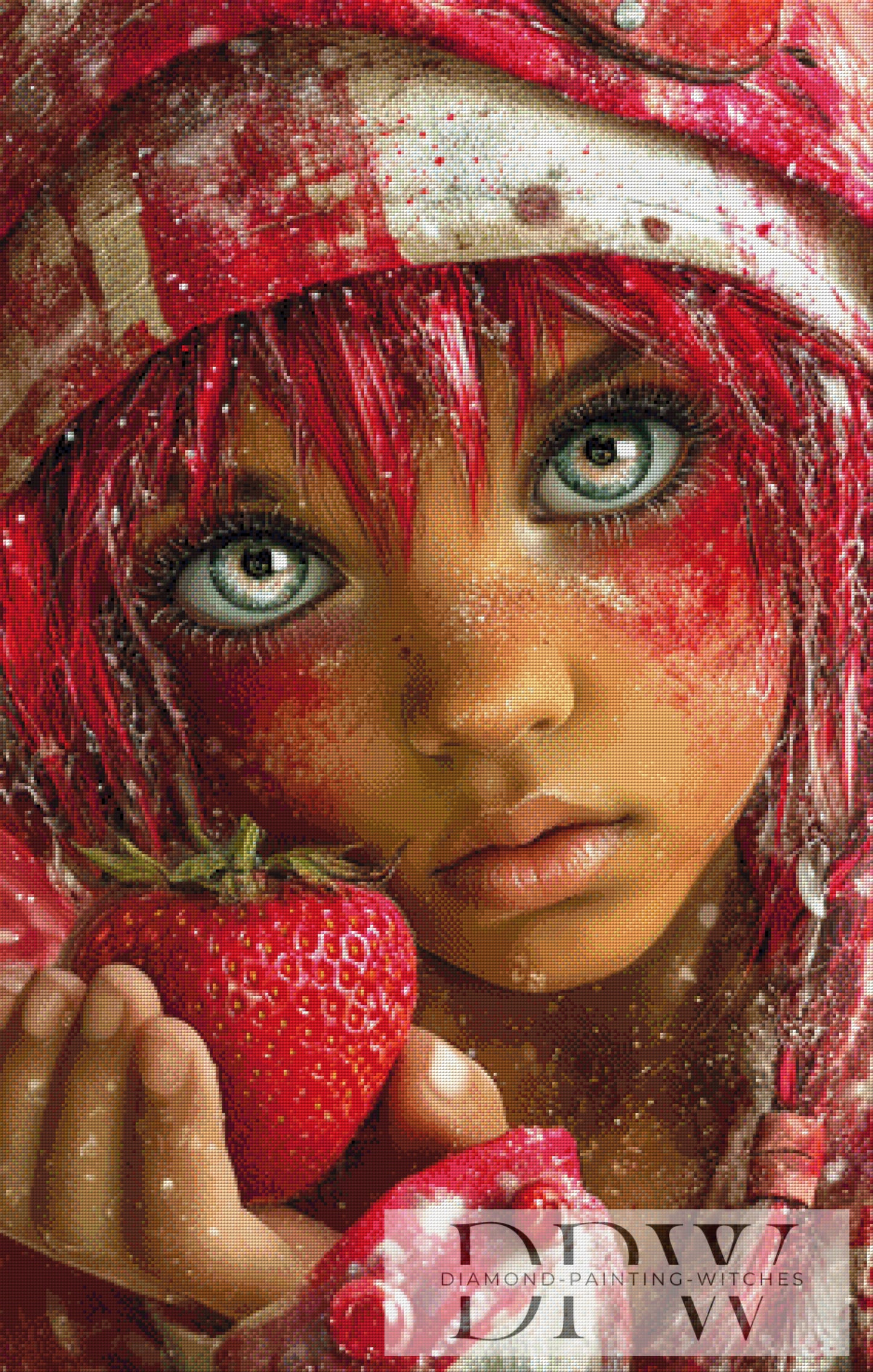 Strawberry Girl by CreatiVart 70x110cm mit 230 Farben DPW-2476