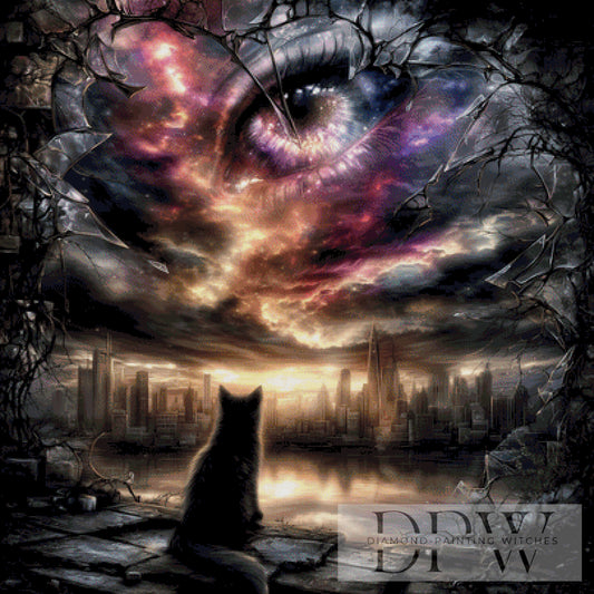 Alles im Blick by _Sweet_Loco_AI, 100x100cm mit 190 Farben DPW-2477