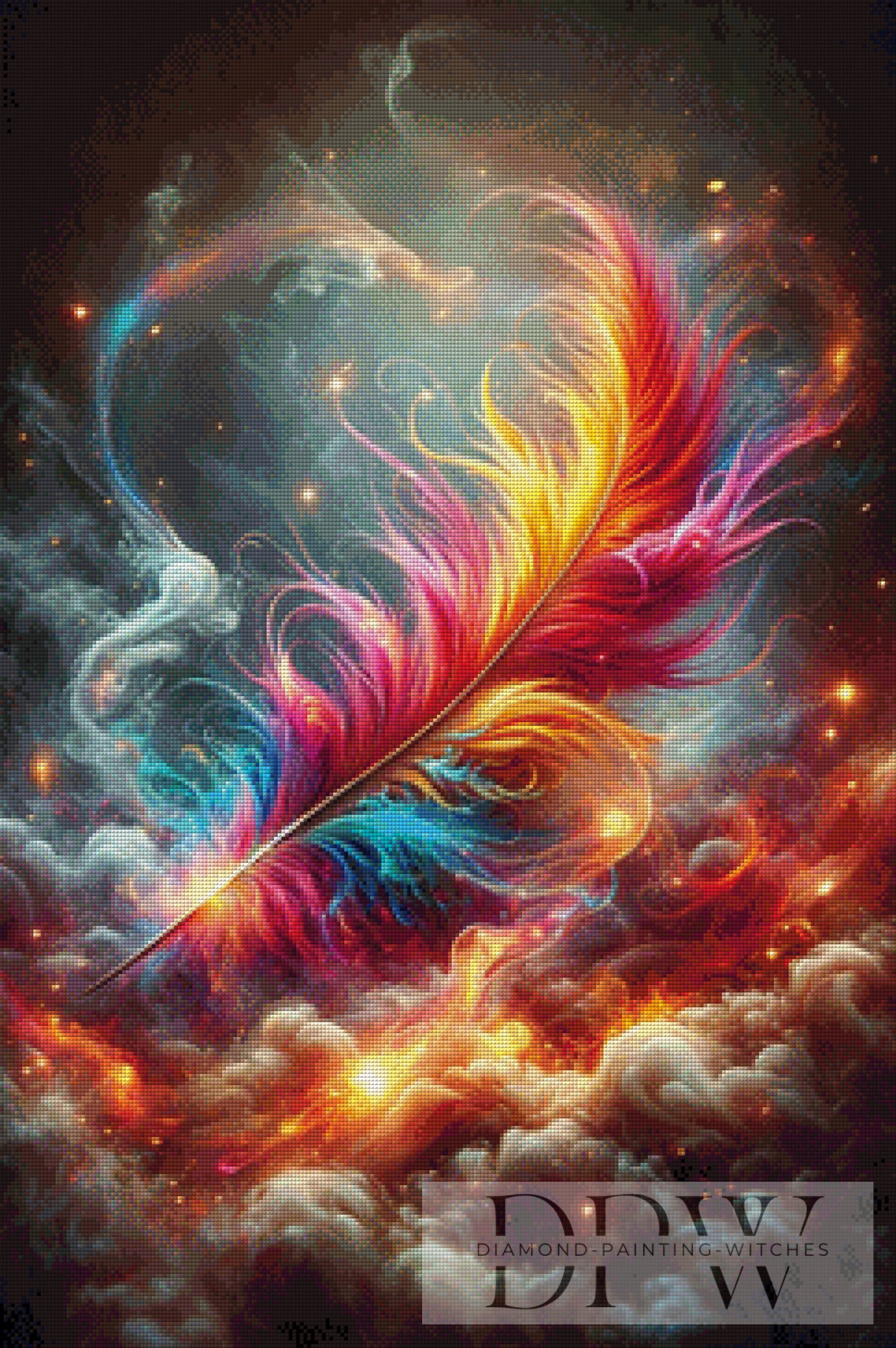 Space Feather by DIYnamite 60x90cm mit 320 Farben DPW-2489