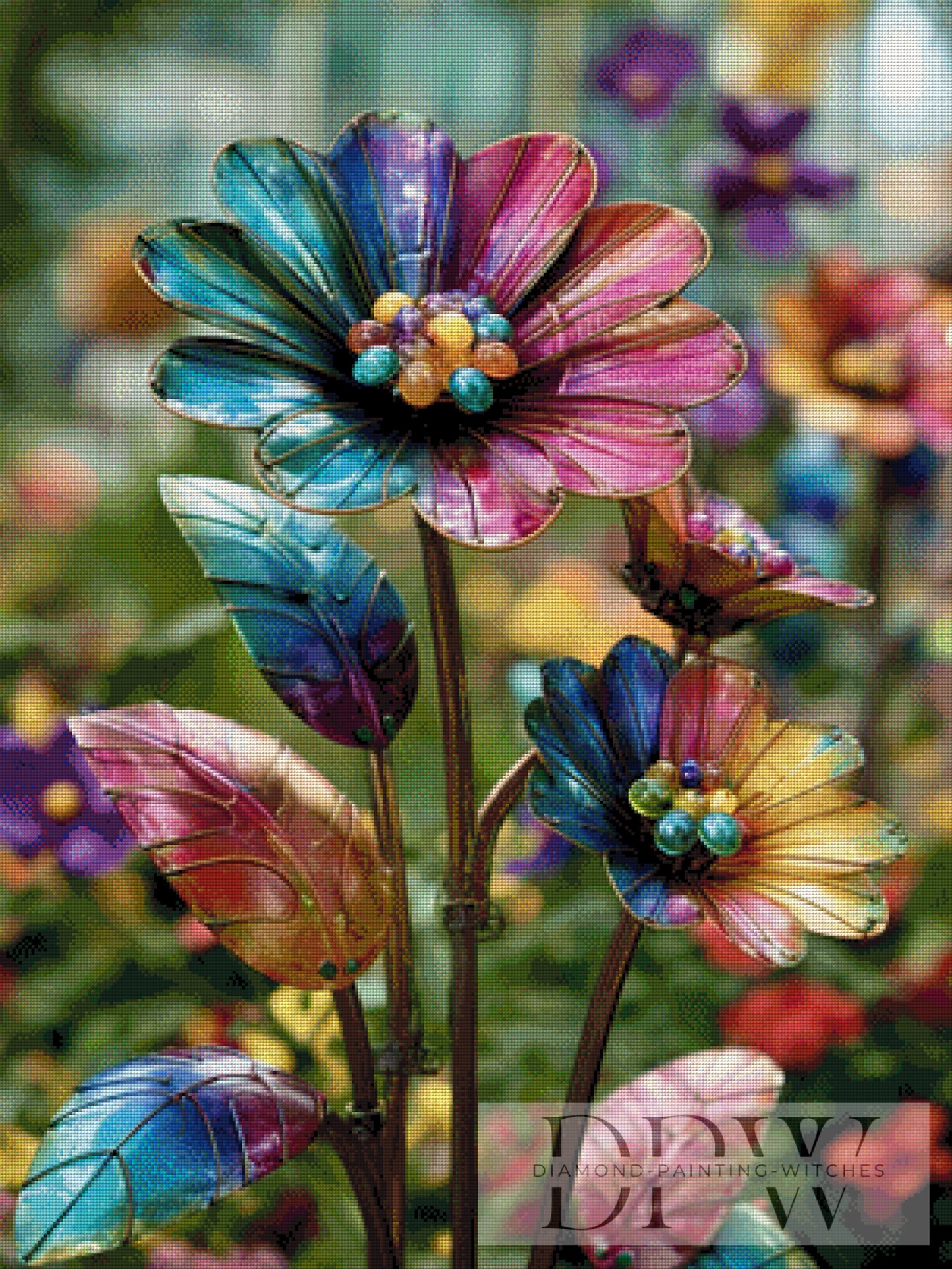 Metal Flower by Luna 75x100cm mit 380 Farben DPW-2518