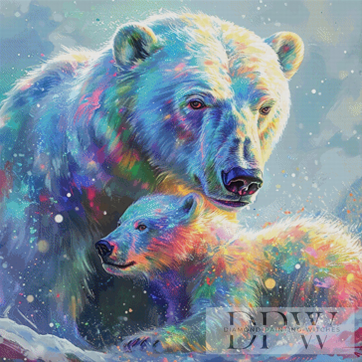 Eisbären by Catill 90x90cm mit 290 Farben DPW-2521