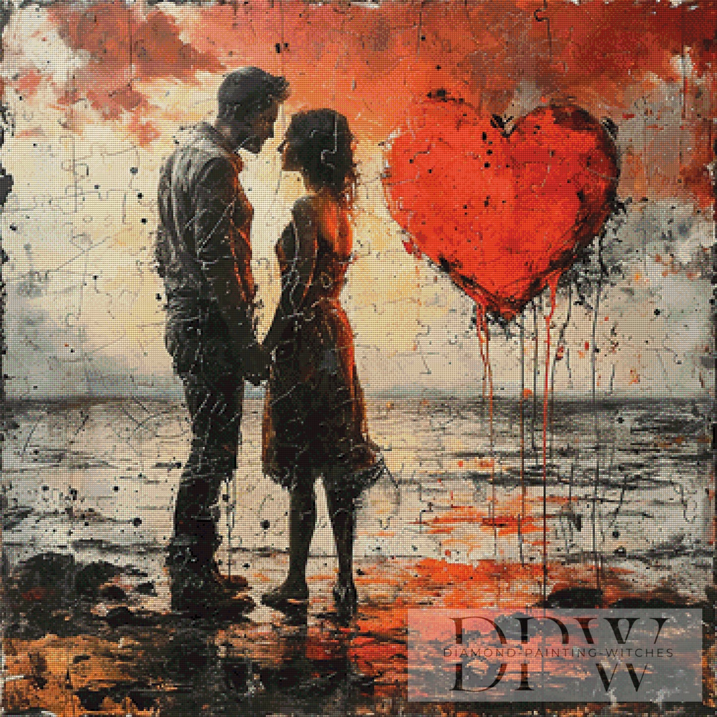 Nie war mehr Liebe als jetzt... by Catill 90x90cm mit 170 Farben DPW-2527