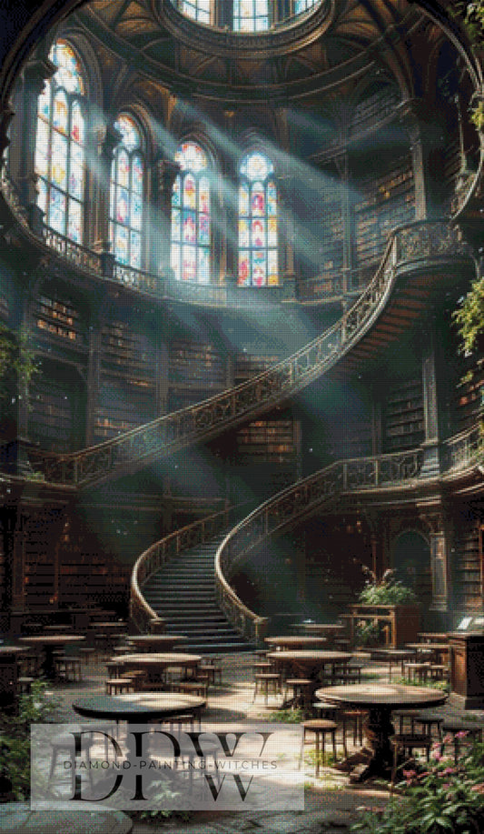 Alte Bibliothek by QN 70x120cm mit 210 Farben DPW-2560