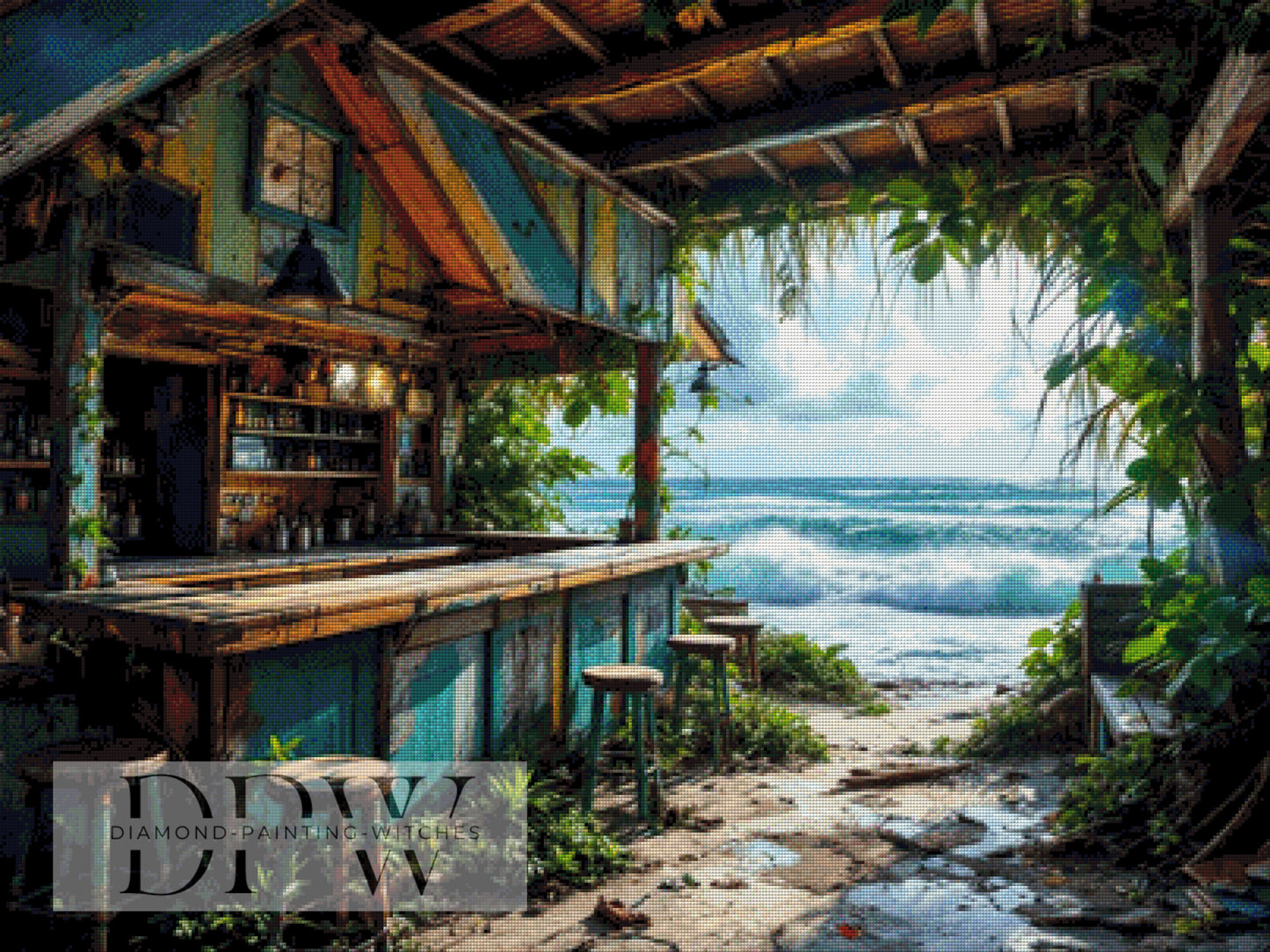 Lost Strandbar by QN 100x75cm mit 250 Farben DPW-2561