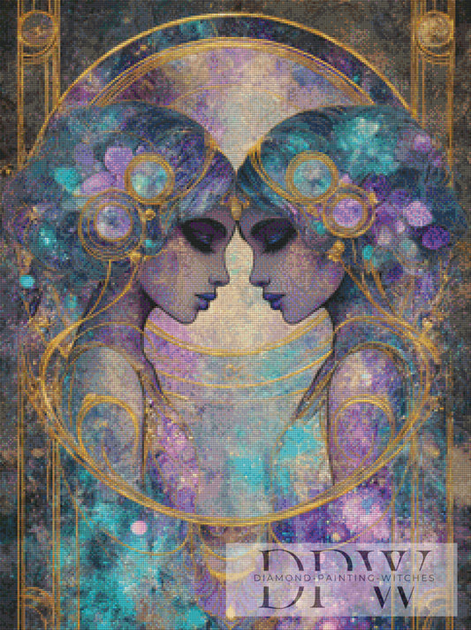 Zwilling by Elly_A.I. 60x80cm mit 200 Farben DPW-2606