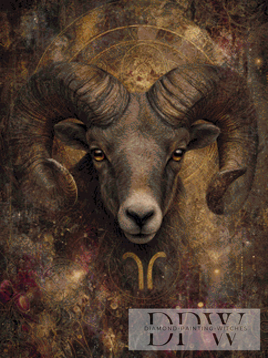 Widder by Elly_A.I. 60x80cm mit 75 Farben DPW-2608