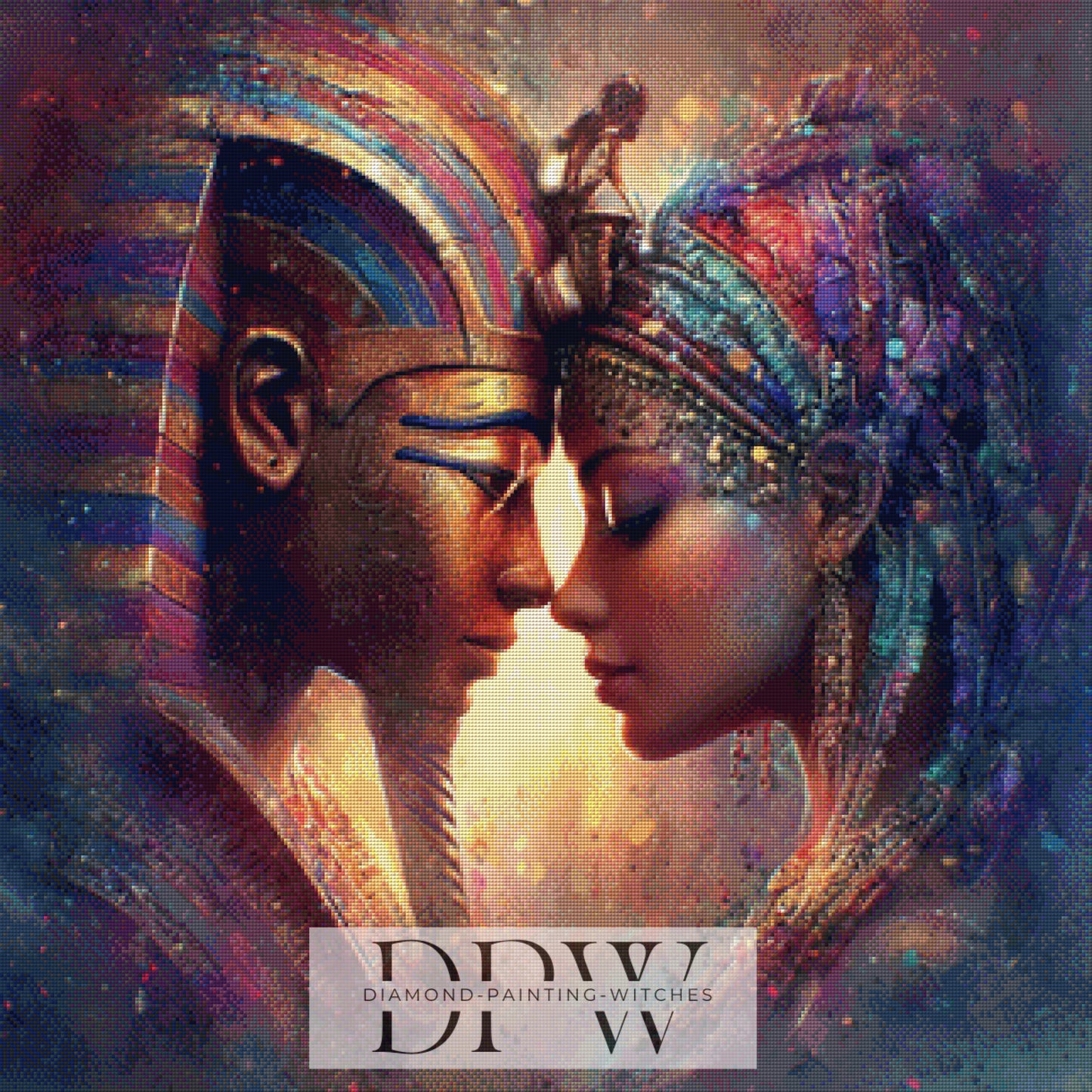 Ägyptische Liebe by ellufija 80x80cm mit 230 Farben DPW-3688